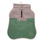 Rufus & Rosie Dog Overcoat Grey & Green L Plus
