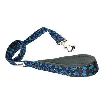 Doodlebone Bold Padded Dog Lead Electric Party 15mm