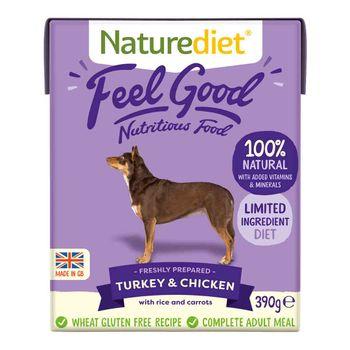 Naturediet Feel Good Chicken Turkey Wet Dog Food 390 g