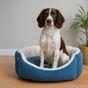 Dream Paws Blue Scalloped Dog Bed Medium