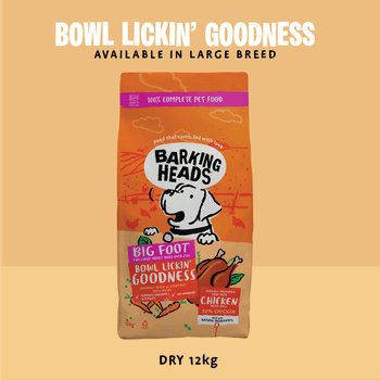 Barking Heads Large Breed Bowl Lickin Chicken Dog Food 12kg