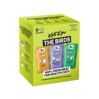 KatKin THE BIRDS Fresh Cat and Kitten Food, Variety Pack (Chicken, Turkey & Duck) 6x80g