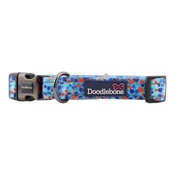 Doodlebone Trendy Tails Padded Dog Collar Blue 6-11