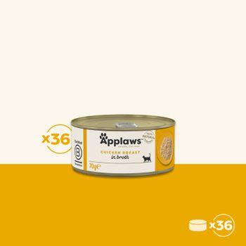 Applaws Natural Adult Wet Cat Food Tuna Fillet in Jelly Tin 70g