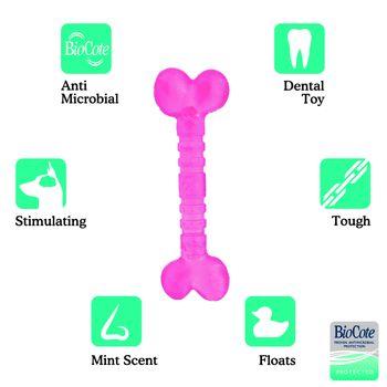 Rosewood Biosafe Pink Puppy Bone Dog Toy