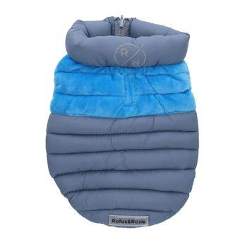 Rufus & Rosie Dog Puffer Jacket Blue S Plus
