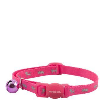 Ancol Hi Vis Safety Kit Collar Pink Cat Collars