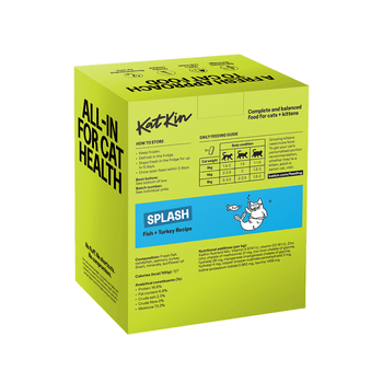 KatKin BIG SPLASH Fresh Cat and Kitten Food, Multipack (Fish + Turkey) 6x80g
