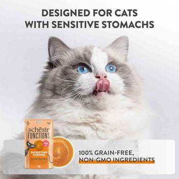 Schesir Functions Digestive Topper Adult Cat Pumpkin & Wheatgrass 40g