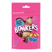Bonkers Cat Bites, Crunchy & Soft Salmon Supreme Flavoured Cat Treats 60g
