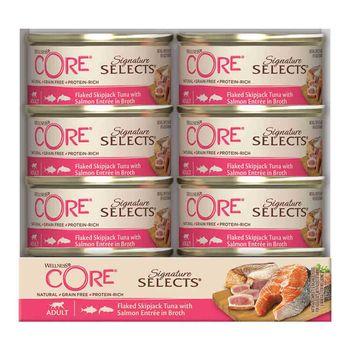 Wellness CORE® Signature Selects Flaked Tuna with Salmon Broth Adult Wet Cat Food 79G