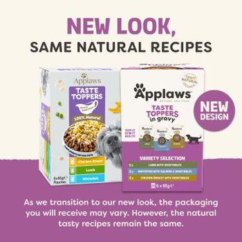 Applaws Taste Toppers Variety Selection in Gravy 6x85g