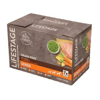 Lifestage Grain Free Senior Wet Dog Food Turkey 7x395g