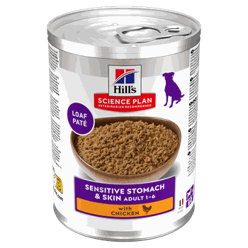 Hill's Science Plan Sensitive Stomach & Skin Adult Wet Dog Food with Chicken 370g