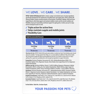 VetIQ Arthriti-UM Advanced for Cats and Dogs 45 tablets
