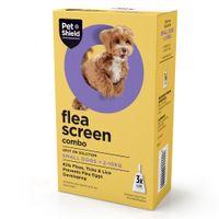 Pet Shield Flea Screen Combo for Small Dogs 3 Pipettes