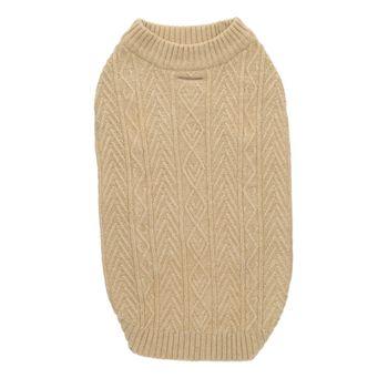 Rufus & Rosie Sleeveless Dog Jumper Beige M Plus