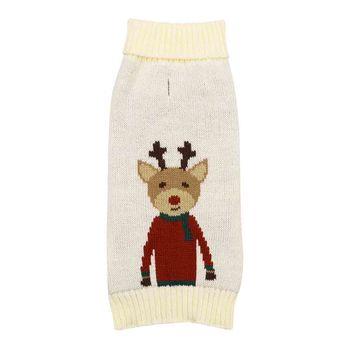 Pet Brands Christmas Knitted Reindeer Jumper Extra Small/ Small