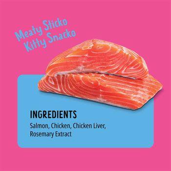 Bonkers Purrpops, Freeze Dried Salmon Flavoured Lollipop Cat Treats, 4 Pieces 