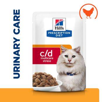 Hill'S Prescription Diet C/D Multicare Stress Urinary Cat Wet Food With Chicken 12X85g