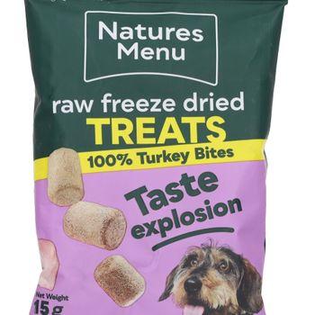 Natures Menu Freeze Dried Bites Turkey Raw Dog Food 15g