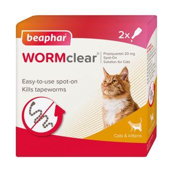 Beaphar WORMclear Spot-On for Cats, 2 Pipettes