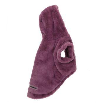 Rufus & Rosie Purple Faux Fur Dog Hoodie, S