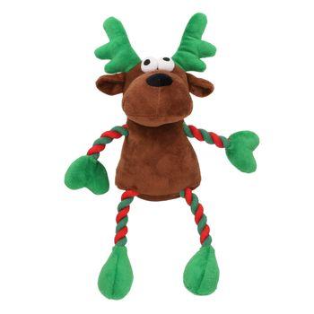 Rufus & Rosie Christmas Reindeer Rope Plush Dog Toy
