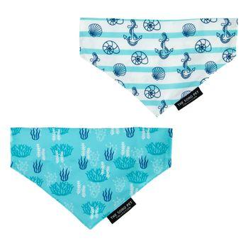 Soho Pet Collection Nautical/Coral Dog Bandana Set