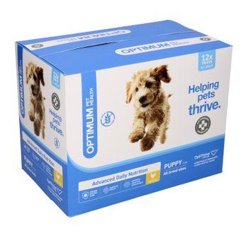 Optimum Pet Health Puppy Dog Food Trays, 12x395g