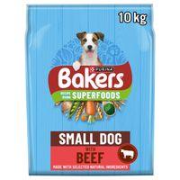 Bakers Superfoods Small Dog Beef Dry Dog Food 10kg