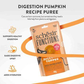 Schesir Functions Digestive Topper Adult Cat Pumpkin & Wheatgrass 40g