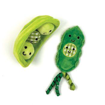 Tabby Patch Catnip Pea Pods Cat Toys 2pk