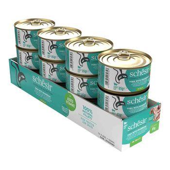 Schesir Complete and Balanced Wet Cat Food, Tuna with Seabream, 85g