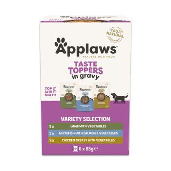 Applaws Taste Toppers Variety Selection in Gravy 6x85g