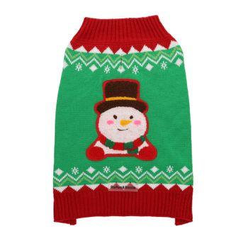 Rufus & Rosie Patterened Christmas Dog Sweater, S