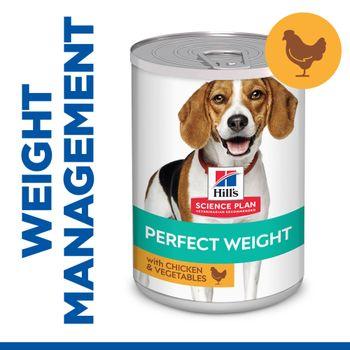 Hill's Science Plan Perfect Weight Wet Dog Food Chicken & Vegetables Flavour 363g
