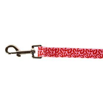 Doodlebone Bold Padded Dog Lead Ruby Leopard 15mm