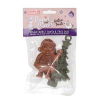 Rosewood Cupid & Comet Veggie Burst Santa & Tree Duo Gnaw Treats for Small Animals