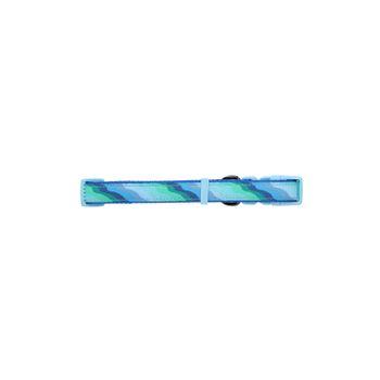 Rufus & Rosie Seashore Blue Adjustable Dog Collar, Medium