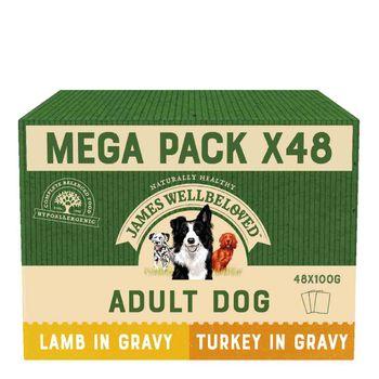 James Wellbeloved Grain Free Turkey Lamb 48 Pack Grain Free for Dog and Puppy