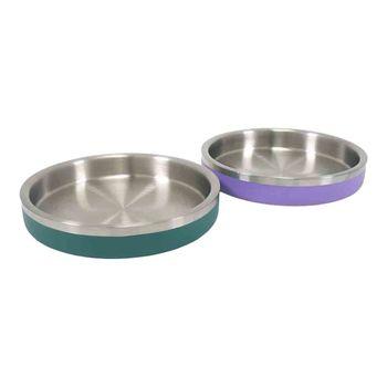 Rosewood Double Wall Steel Teal Cat Bowl