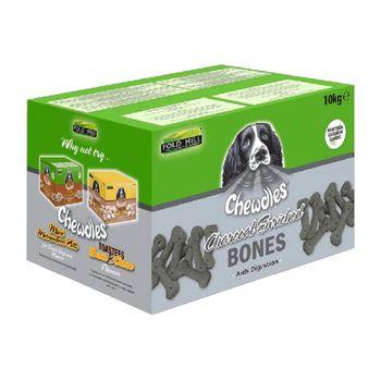 Chewdles Charcoal Bones 10kg Dog Biscuits