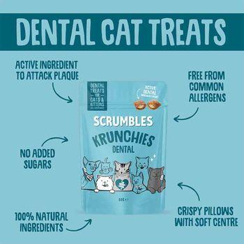 Scrumbles Krunchies Cat Dental Pillow Treats 60g