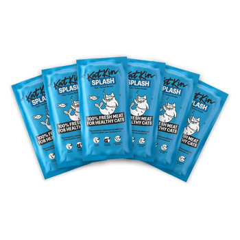 KatKin BIG SPLASH Fresh Cat and Kitten Food, Multipack (Fish + Turkey) 6x80g