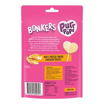 Bonkers Purrpops, Freeze Dried Chicken Flavoured Lollipop Cat Treats, 4 Pieces 