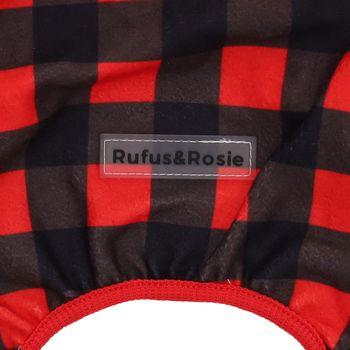 Rufus & Rosie Christmas Check Dog Pyjamas Medium