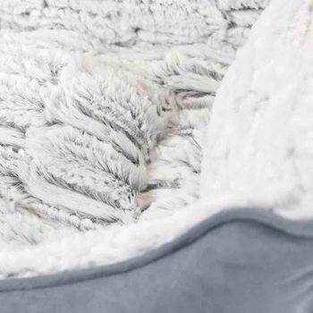 Sung & Cosy Novara Grey Dog Bed, Large