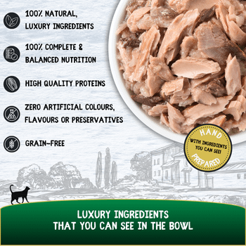 Cookhouse Luxury Cat Food Fillets in Jelly Tuna Loin with Sardine 70g