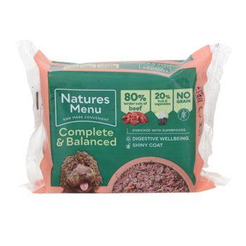 Natures Menu Complete & Balanced Beef Raw Dog Food 500g